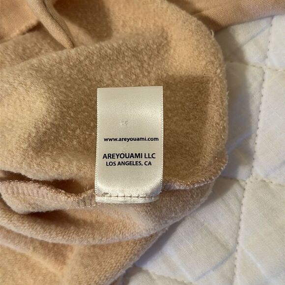 NWOT RARE “Are You Am I” Light Pink/Peach Cropped Hoodie Size XS - Picture 16 of 17